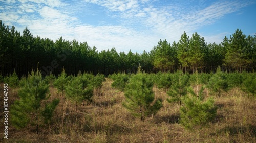 Planting trees to absorb polluted air