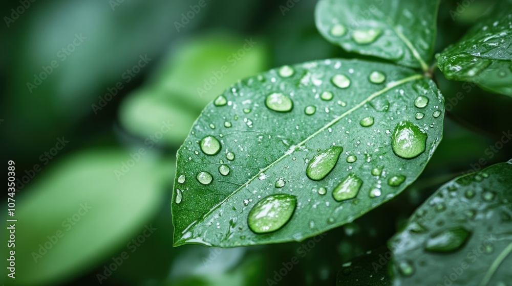 Dewdrops on a Leaf Dewdrops on a Leaf
