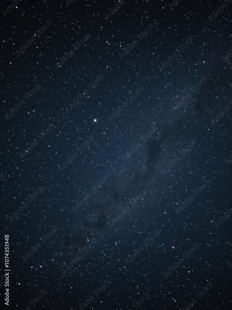 Fototapeta premium Galactic night sky filled with stars and distant galaxies, night, exploration