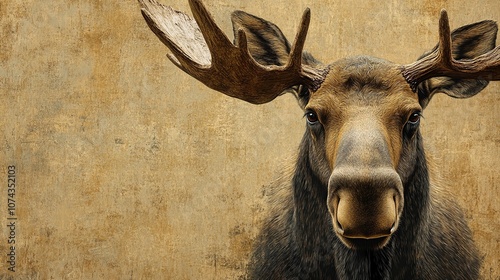 Close-up Portrait of a Moose photo