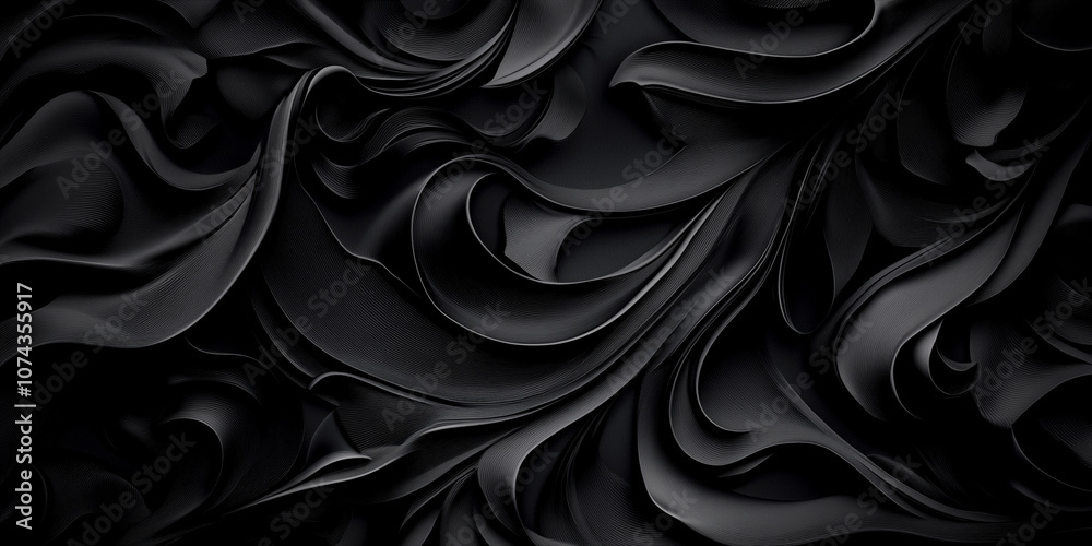 The image is a black and white photograph of a black and white fabric with a black and white background. The fabric has a unique and intricate pattern that is visually striking The image is a black and white photograph of a black and white fabric with a black and white background. The fabric has a unique and intricate pattern that is visually striking