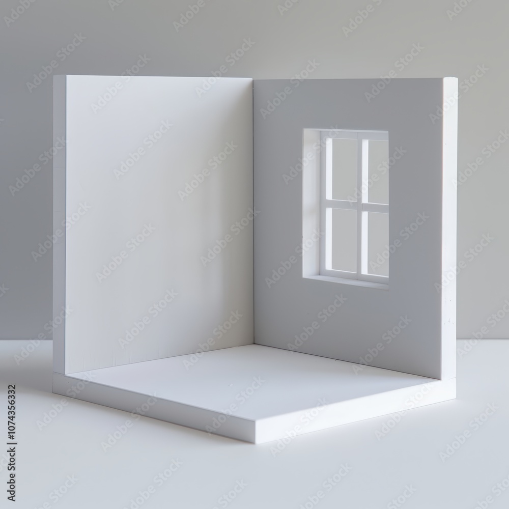 White room corner with window White room corner with window