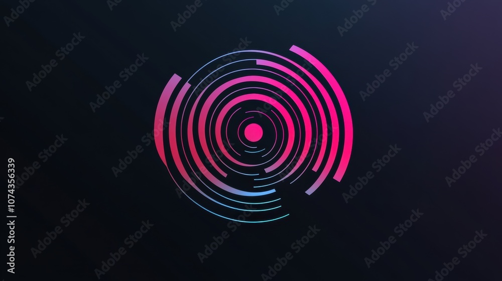 Abstract Sound Wave Icon with Clean Design Abstract Sound Wave Icon with Clean Design