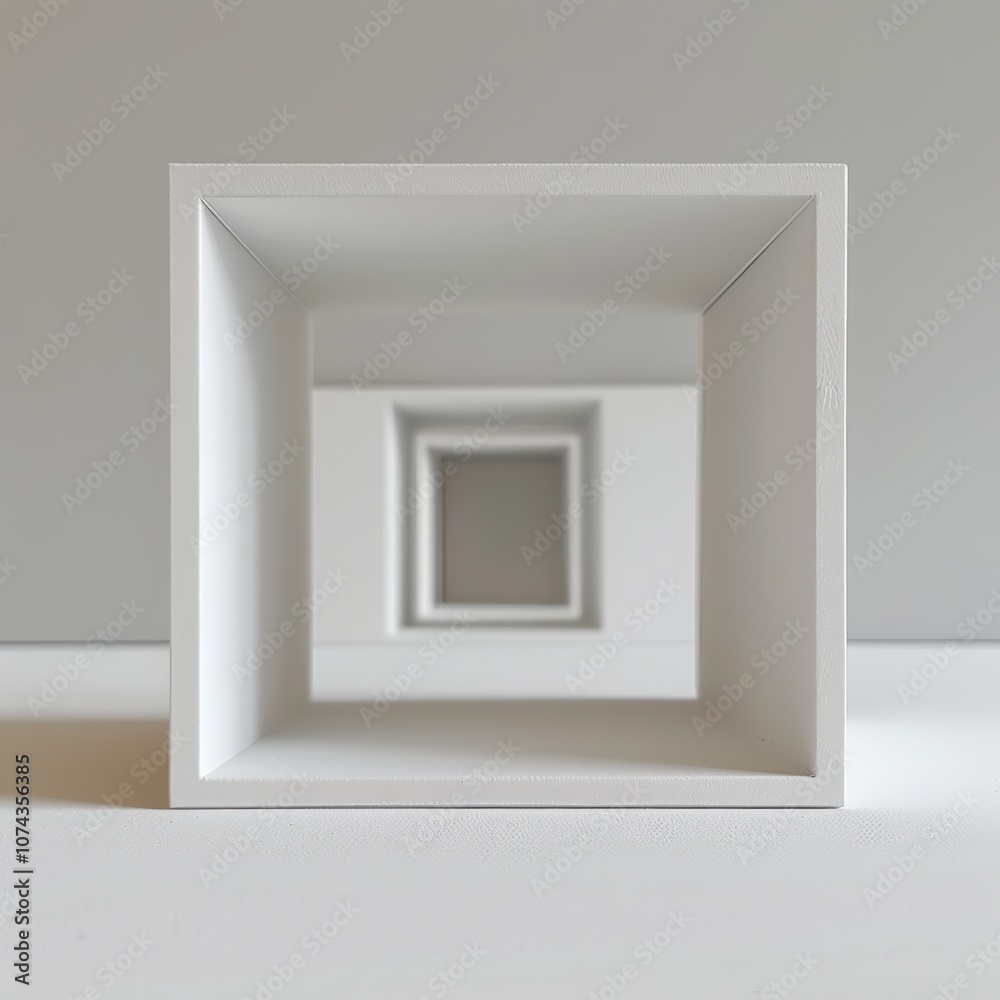 White frame with depth White frame with depth
