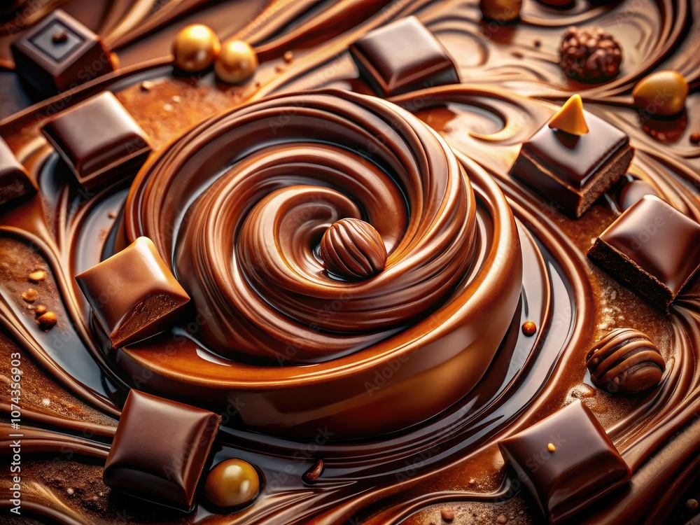 Luxurious Smooth Chocolate Flow with Rich Swirls and Textures for Gourmet Indulgence Luxurious Smooth Chocolate Flow with Rich Swirls and Textures for Gourmet Indulgence