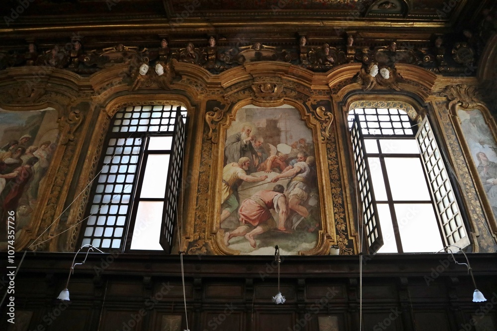 Napoli - Affreschi nel Coro delle Monache di San Gregorio Armeno