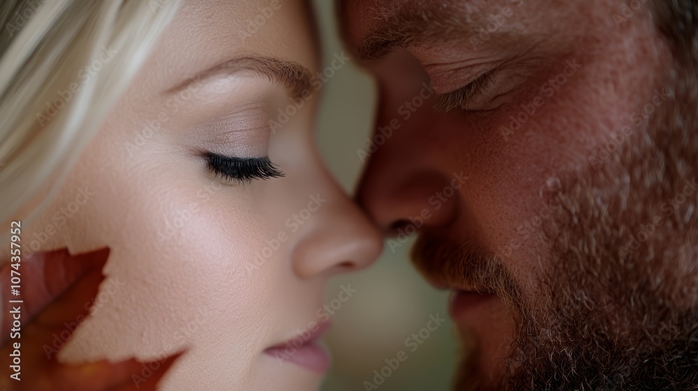 A man and a woman are looking at each other A man and a woman are looking at each other