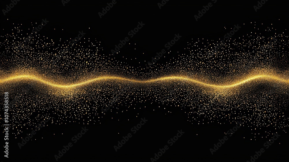 Golden glitter wave Golden glitter wave