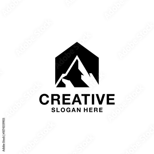 negative space mountain house...