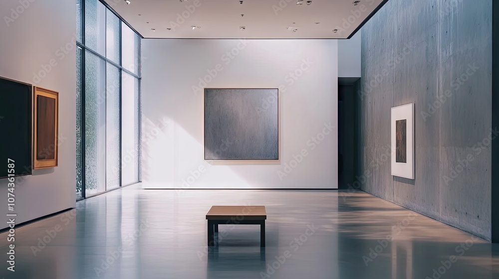 Minimalist Art Gallery with Natural Light Minimalist Art Gallery with Natural Light