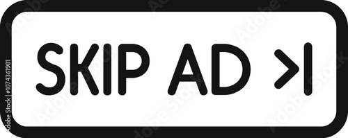 Skip ad button allowing users to bypass online advertising, enhancing user experience and providing control over content consumption