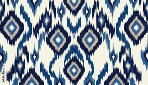 geometric ethnic vintage texture vector art design. textile fashion pattern line ikat seamless pattern and batik fabric texture asian background wallpaper geometry indian. Ethnic abstract ikat art .