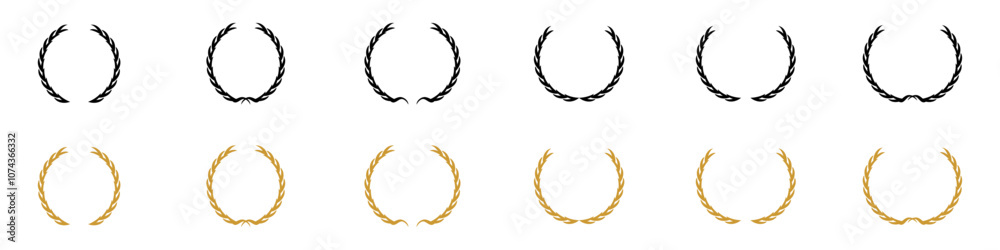 Obraz premium laurel icon vector logo design, editable laurel symbol, wreath logo design, illustration, award, congratulations, ranking 