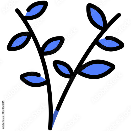 herbal filled line icon