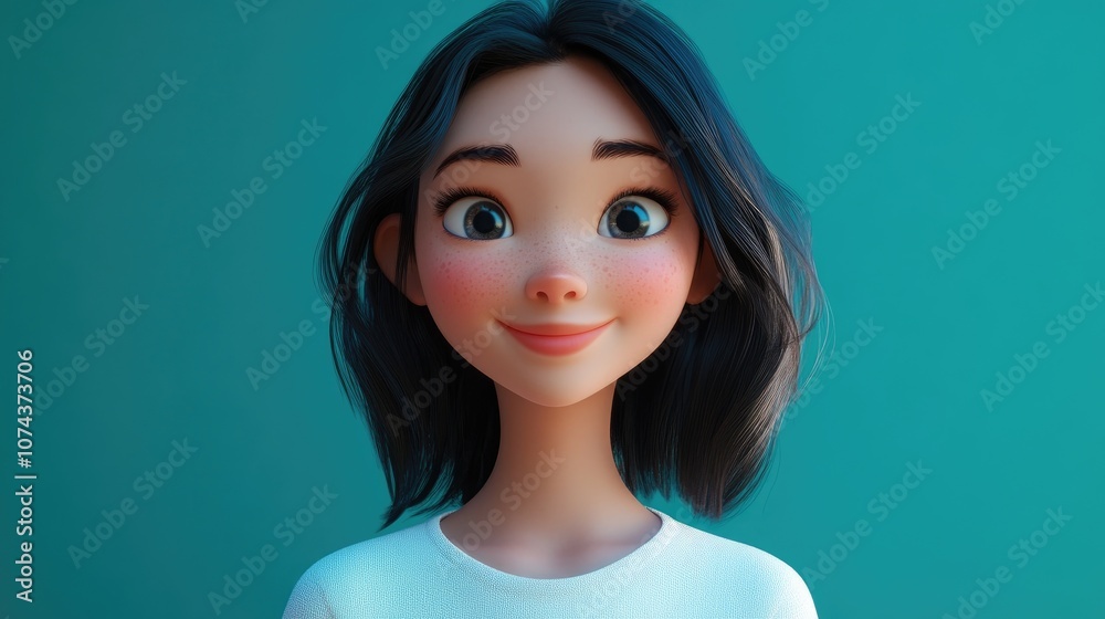 Young and attractive Asian woman smiling radiantly against a plain backdrop embodying joy and confidence perfect for inspirational content Young and attractive Asian woman smiling radiantly against a plain backdrop embodying joy and confidence perfect for inspirational content