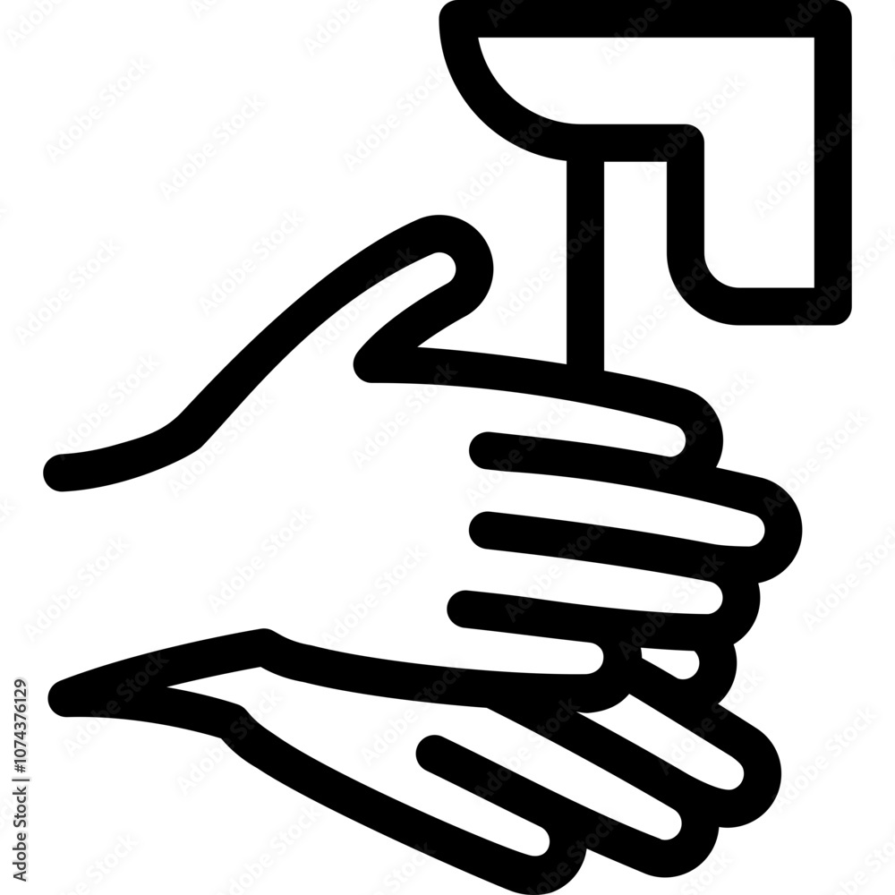 Two hands engaged in a classic handshake with a stylized design, symbolizing agreement, partnership, or a welcoming gesture Two hands engaged in a classic handshake with a stylized design, symbolizing agreement, partnership, or a welcoming gesture