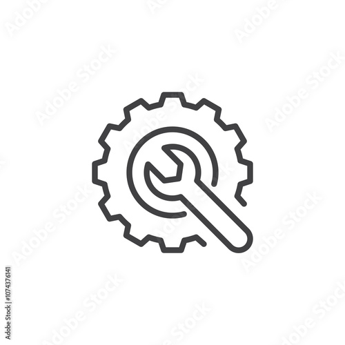 Settings Wrench line icon