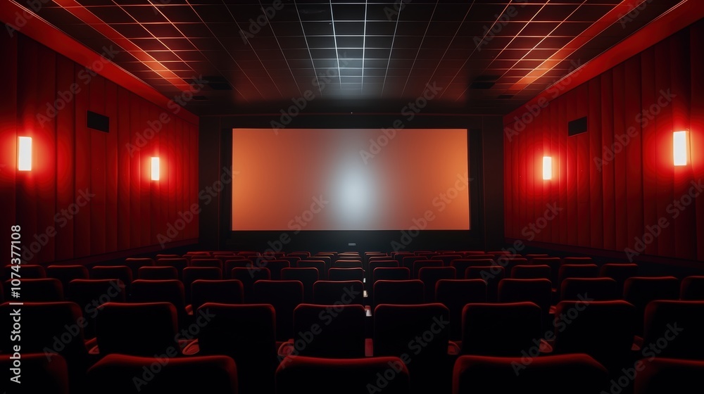 Fototapeta premium Empty movie theater seats