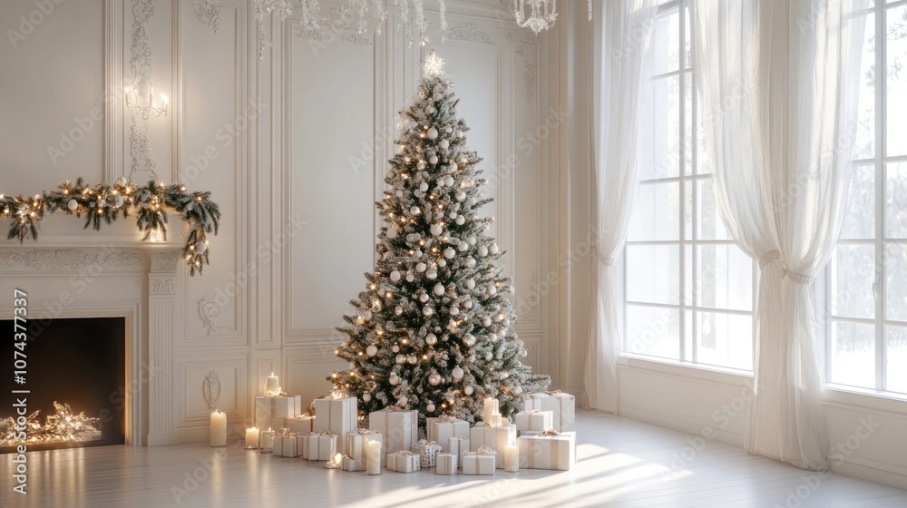 Christmas fireplace candle christmas tree. Christmas fireplace candle christmas tree.