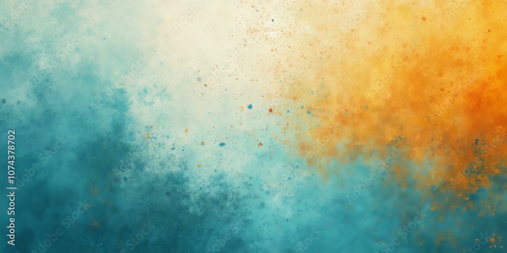 Ochre Cyan Paint Splatters Texture Effect With Turquoise, Orange, And Yellow Splashes Creating A Dynamic Gradient Effect Ochre Cyan Paint Splatters Texture Effect With Turquoise, Orange, And Yellow Splashes Creating A Dynamic Gradient Effect