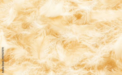 White feather seamless background image generated by AI