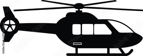 helicopter silhouette, helicopter icon vector black aircraft