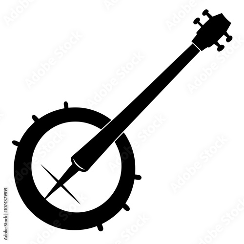 Banjo Silhouette vector illustration