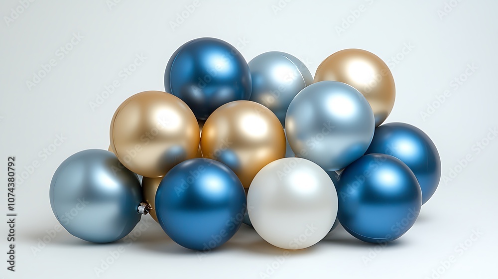 Create stunning decorations with shimmering blue and gold balloons for any celebration Create stunning decorations with shimmering blue and gold balloons for any celebration