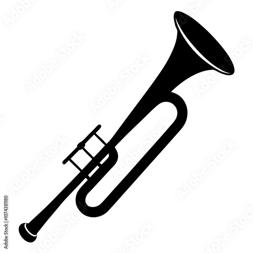 Trombone Silhouette vector illustration