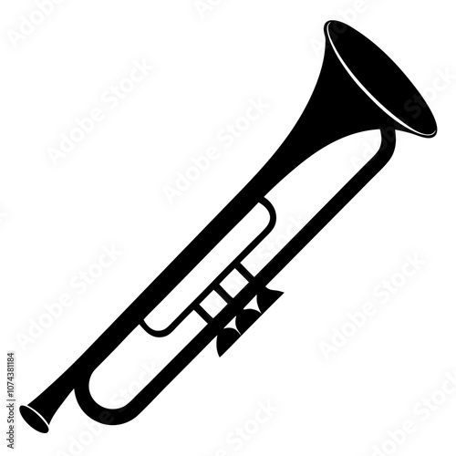 Trombone Silhouette vector illustration