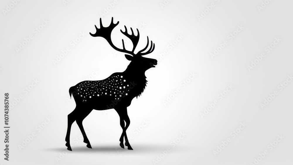 Fototapeta premium silhouette of a deer