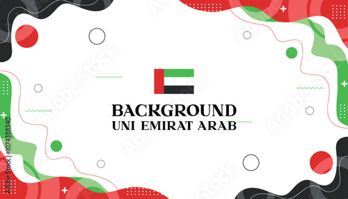 Abstract United Arab Emirates Background with Flag Colors