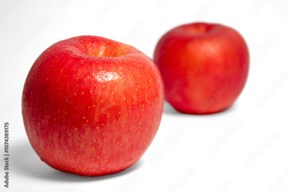 Red apples on isolated white background Red apples on isolated white background