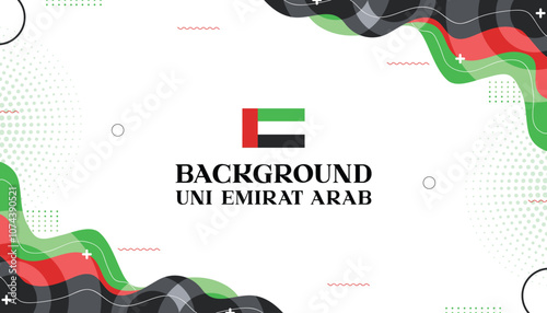 Abstract United Arab Emirates Background with Flag Colors