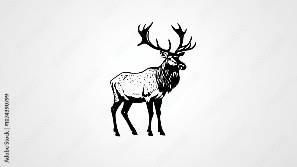 silhouette of a deer silhouette of a deer
