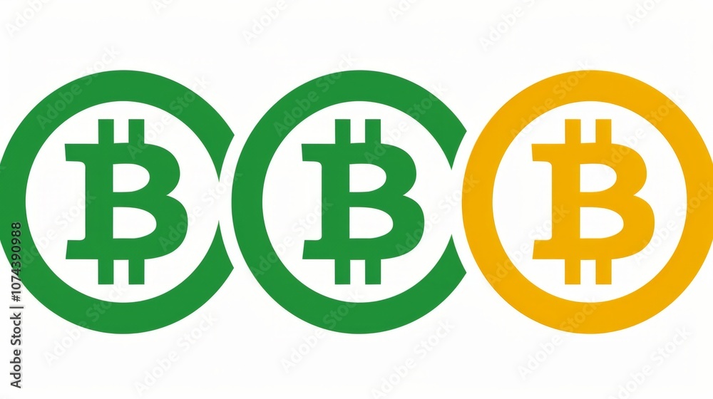 Bitcoin,a stack of gold coins, virtual currency Bitcoin,a stack of gold coins, virtual currency