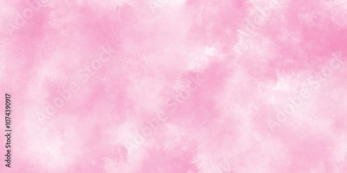 Soft Pink grainy white cloudy Watercolor Gradient Background, Soft Pink cloudy and smooth grunge watercolor texture background, aquarelle painted subtle pink watercolor canvas of grunge texture.