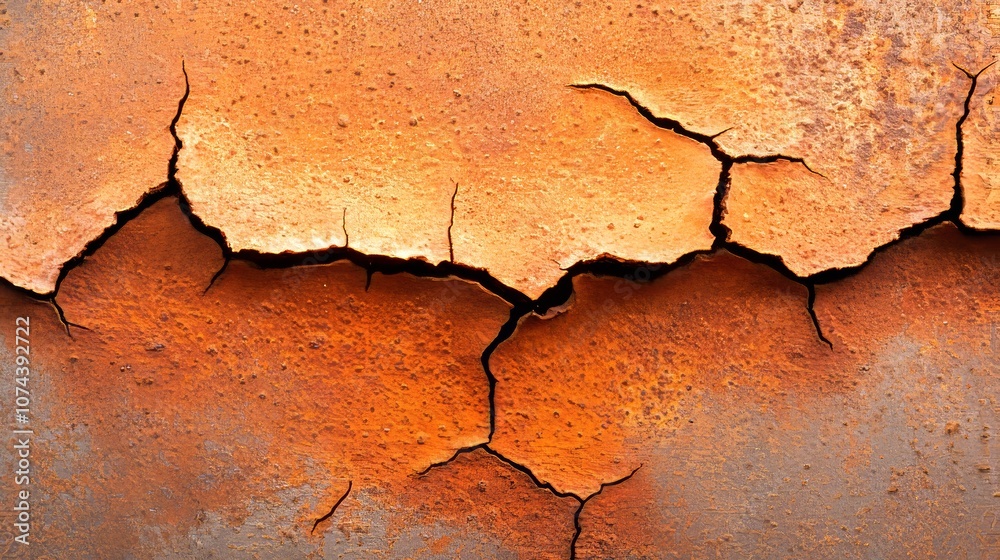 Close-up of weathered metal plate with deep rust textures, cracks, and uneven corrosion patterns, capturing natural decay over time, grunge industrial feel Close-up of weathered metal plate with deep rust textures, cracks, and uneven corrosion patterns, capturing natural decay over time, grunge industrial feel