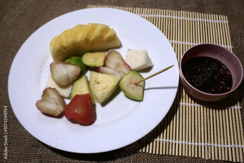 rujak makanan tradisional indonesia photo