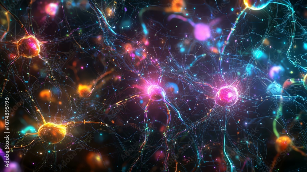 Fototapeta premium 細胞や神経のイメージ画像