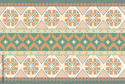 Traditional Slavic ornament, Ukrainian embroidery, Folklore design, Eastern European textile, National costume detail, Handmade needlework, Rustic fabric design, Cultural heritage, Ethnic background