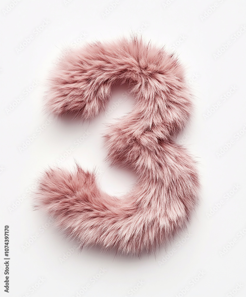 pink color Fur style number 3 on white background pink color Fur style number 3 on white background