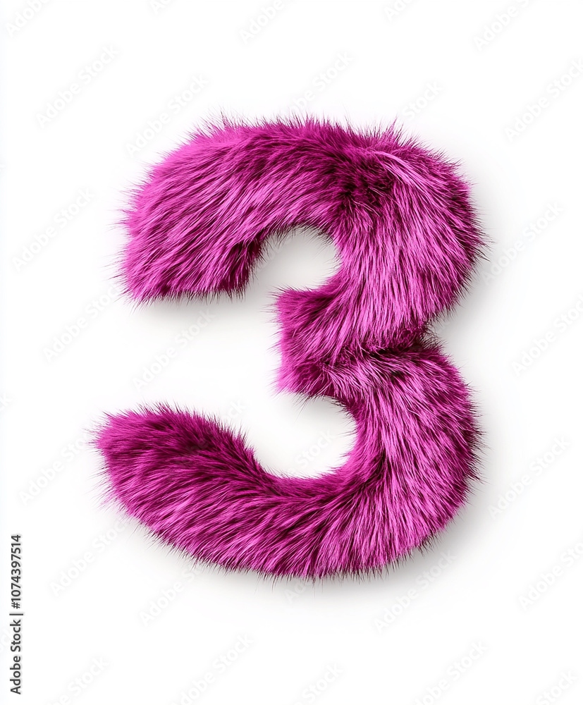 pink color Fur style number 3 on white background pink color Fur style number 3 on white background