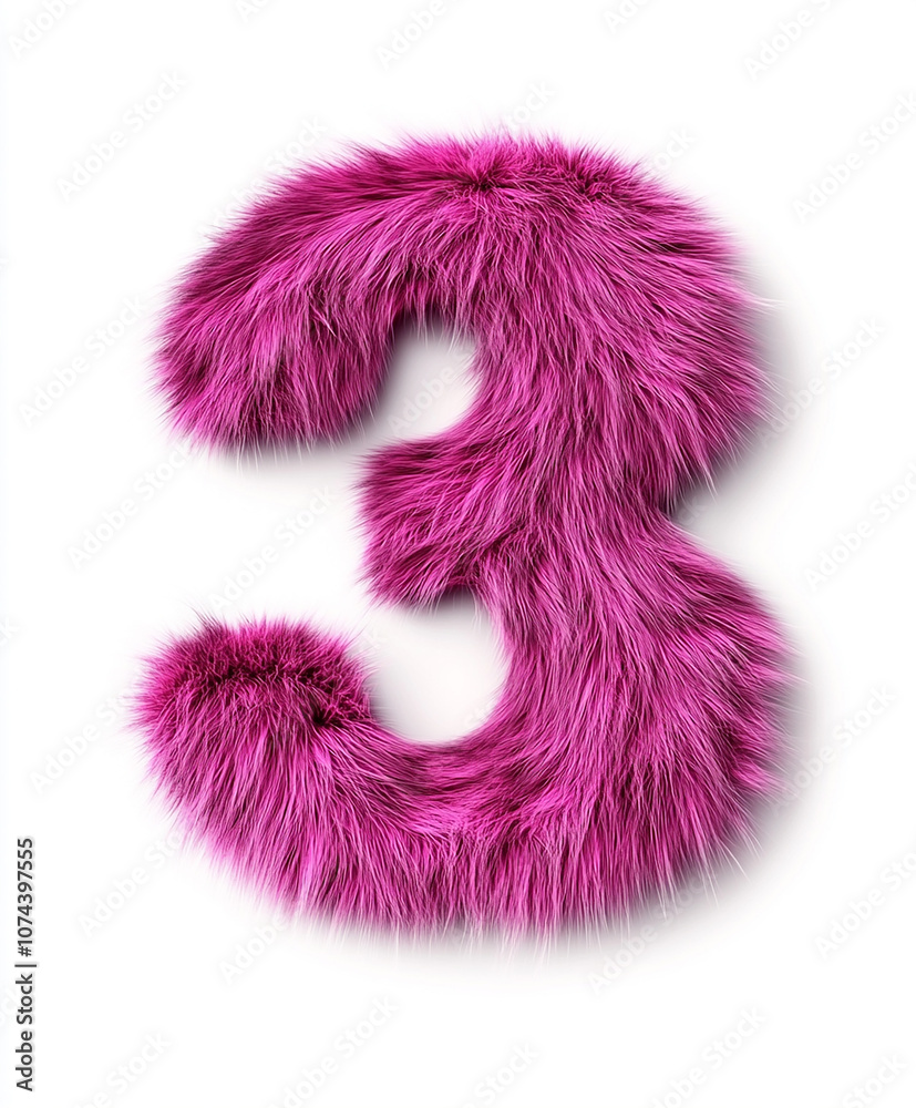 pink color Fur style number 3 on white background pink color Fur style number 3 on white background
