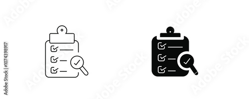 Quality Control editable stroke icon set Vector illustration
