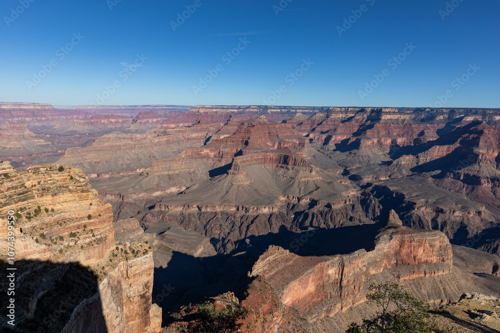 Golden hour at Grand Canyon National Park, Arizona. High quality picture for download.