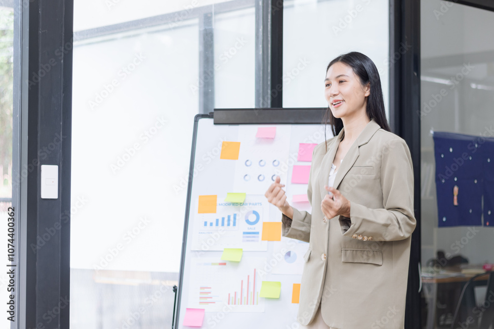 Team of Asian business people and working together in office, Startup projects and business presentation at meeting room. Team of Asian business people and working together in office, Startup projects and business presentation at meeting room.