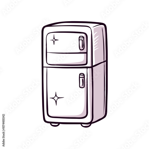 Energy-efficient fridge icon with a sleek design symbolizing modern sustainable appliances