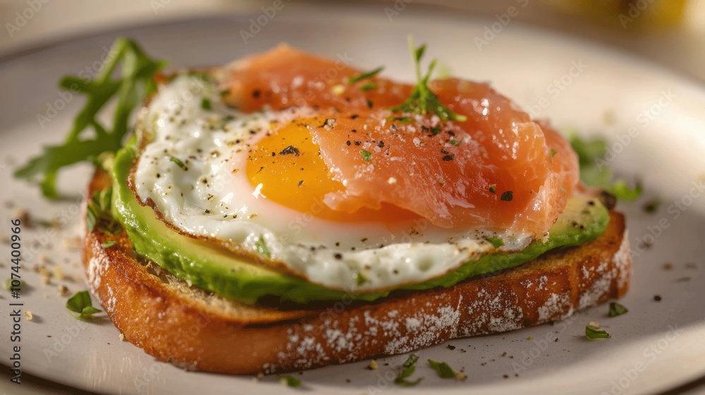 Avocado toast topped with a perfectly poached egg and smoked salmon, creating a healthy, protein rich meal that s perfect for breakfast or brunch. Avocado toast topped with a perfectly poached egg and smoked salmon, creating a healthy, protein rich meal that s perfect for breakfast or brunch.