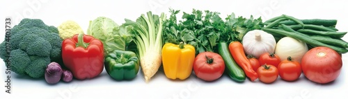 Assortment of vibrant vegetables on rustic wooden table, a celebration of freshness and healthy eating